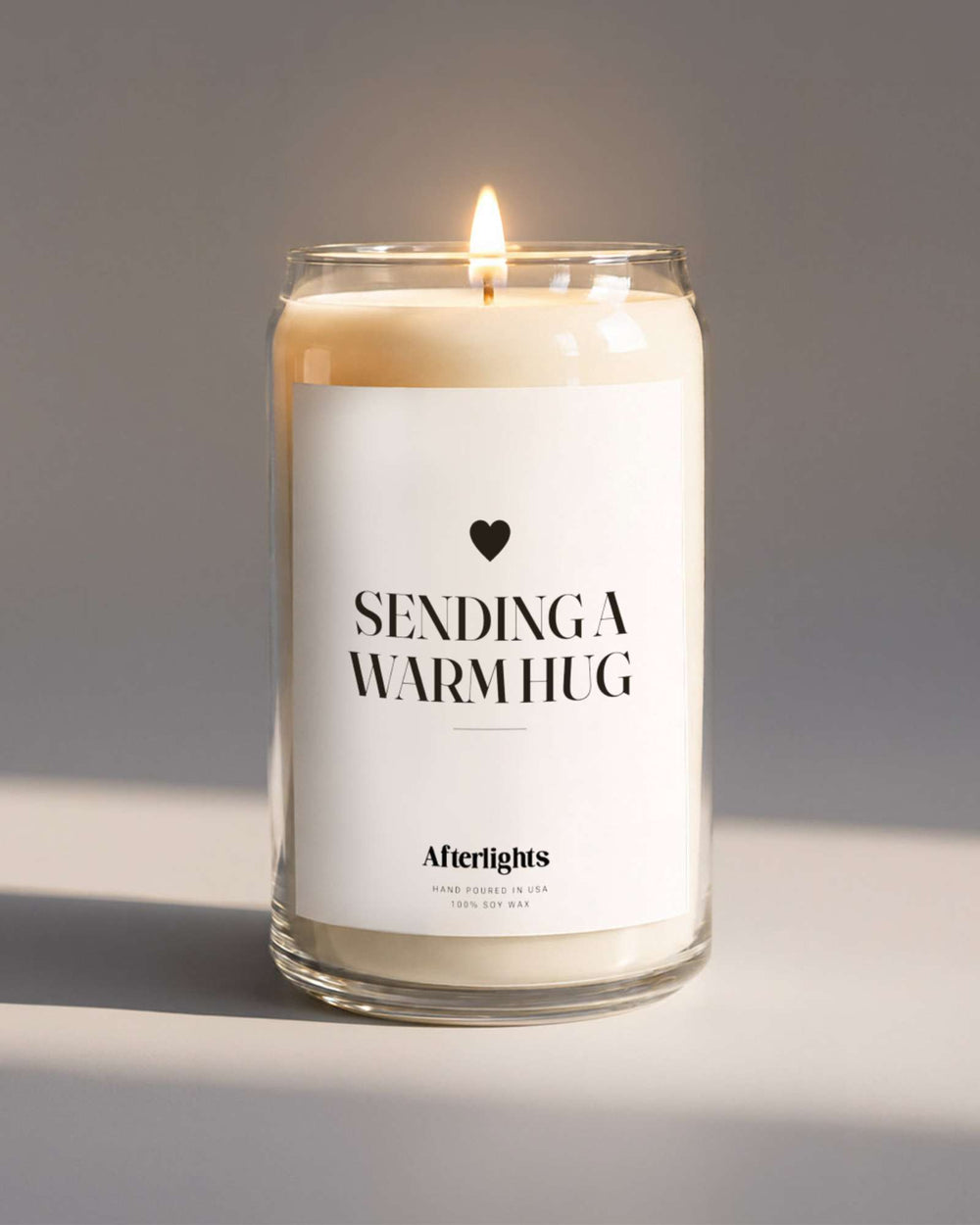 Sending A Warm Hug sympathy candle, hand-poured soy candle by Afterlights